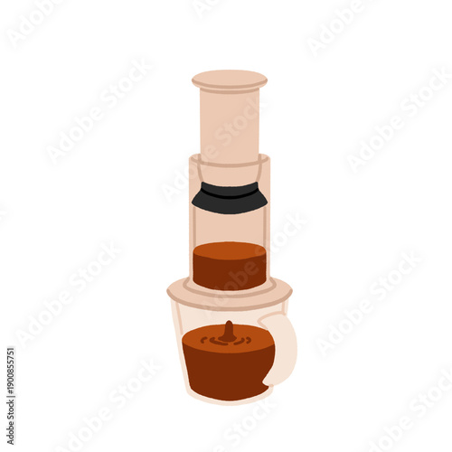Pour over coffee and espresso brewing elements set for web and print. Modern vector elements featuring espresso machine, aeropress, and coffee tools ideal for web banners, blogs, and cafe materials.