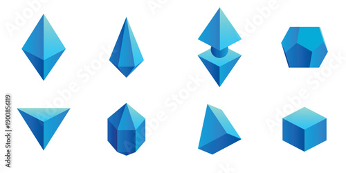 blue d prisma vector