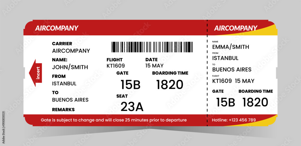 Foto Airplane ticket concept