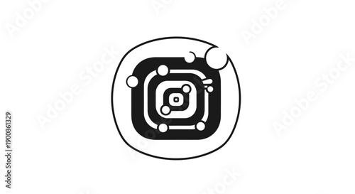 Black and white camera icon design.