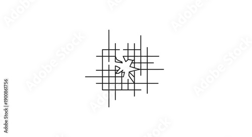 Black lines forming geometric pattern.