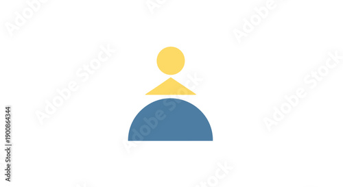 Simple Yellow Person Icon Design.