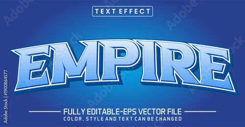 Empire font Text effect editable