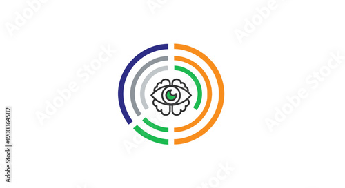 Stylized Eye Logo Design Element.