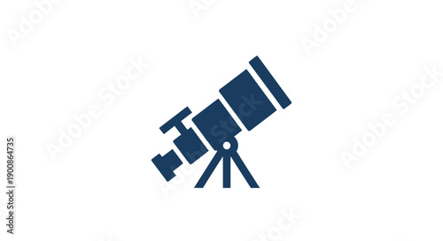 Telescope on a tripod stand.