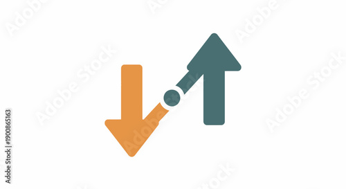 Up and down arrow signs comparison.