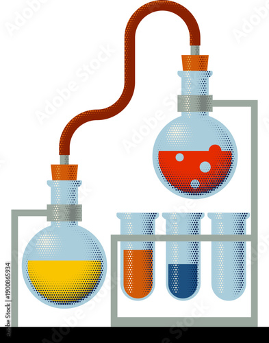 Test tubes and flask beaker...