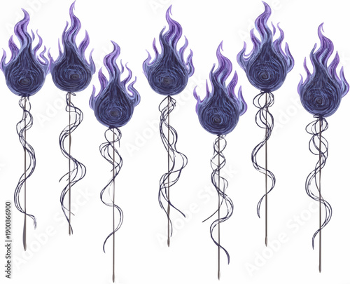 Ethereal Whispers: Flaming Wands of Arcane Power