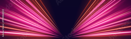 Bright pink speed lane with radiant neon waves, dynamic motion streaks and high-energy digital effect vector
