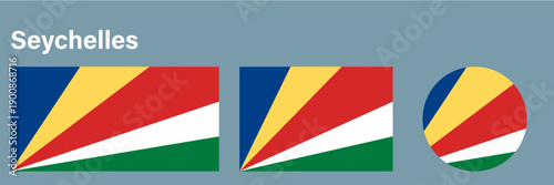set flag of Seychelles icon vector illustration 