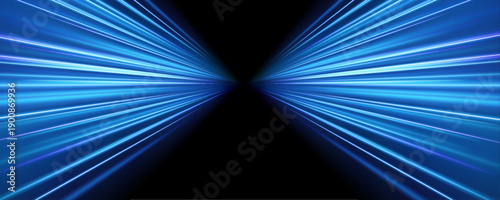 Bright turquoise expressway with dynamic laser streaks, glowing acceleration lines and futuristic digital vibe vector
