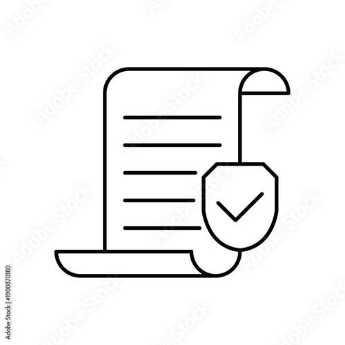 Policy icon, isolated on white background.