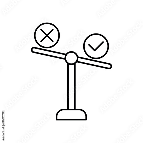 Morality icon, isolated on white background.