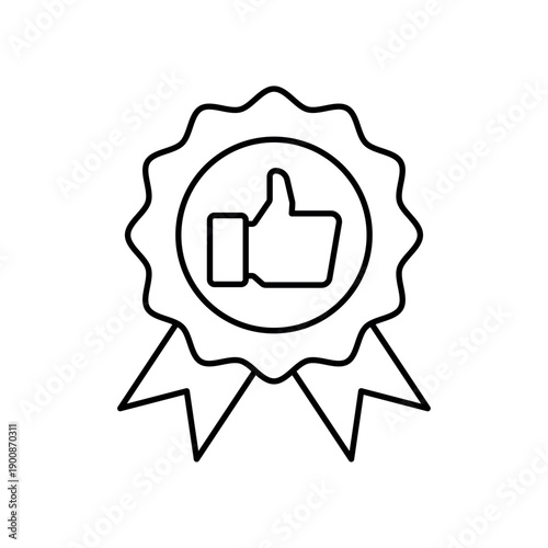 Credibility icon, isolated on white background.