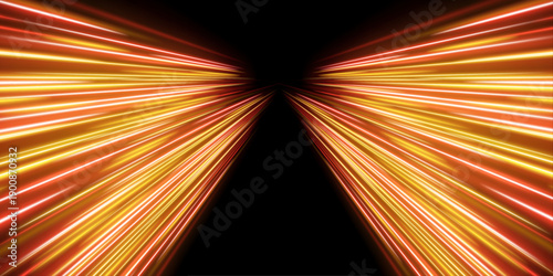 Intense sunset-orange streaks flash across the composition with vibrant speed energy. The radiant glow enhances modern automotive and digital action concepts vector