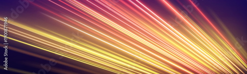 Glowing tangerine highway with flowing light trails, dynamic velocity streaks and high-speed digital effect vector
