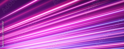 Magenta dynamic highway trails with radiant acceleration effect and modern digital glow background vector