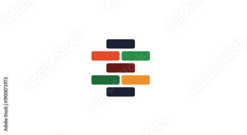 Colorful Blocks Stacked in a Pattern.