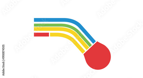 Colorful Lollipop with Striped Stick.