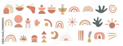  abstract shape element vector collection set 