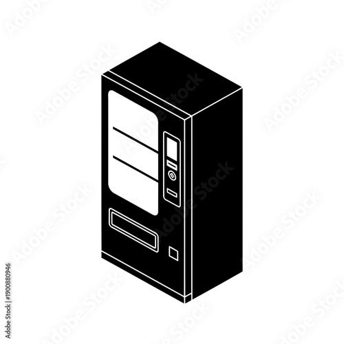 Vending Machine Vector Illustration | Automatic Snack and Drink Dispenser | Retail Machine Design