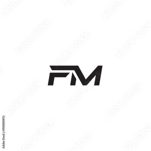 Letter FM logo or icon design