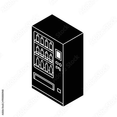 Vending Machine Vector Illustration | Automatic Snack and Drink Dispenser | Retail Machine Design