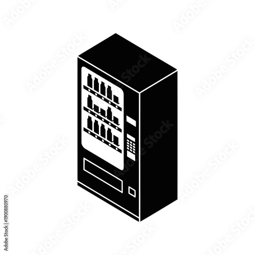 Vending Machine Vector Illustration | Automatic Snack and Drink Dispenser | Retail Machine Design