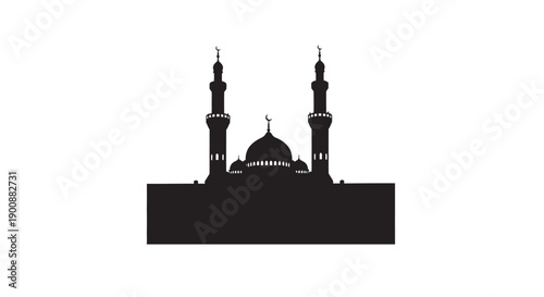 Ramadan Mosque Silhouette Coastal Decoration