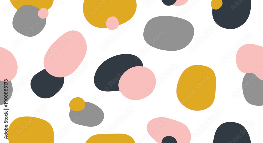 Fototapeta premium Vibrant abstract shapes in harmonious color palette