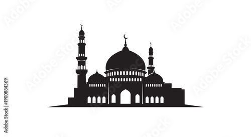 Ramadan Desert Mosque Courtyard Silhouette