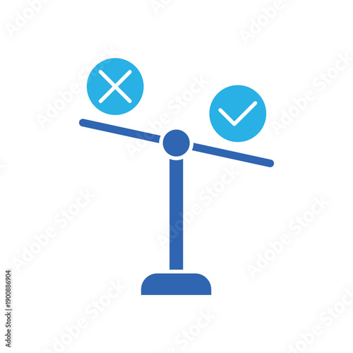 Morality icon, isolated on white background.