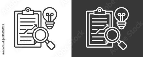 Result Icon Set Vector Collection Isolated In Black And White