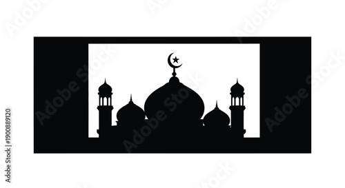 Ramadan Mosque Silhouette Poster Artwork
