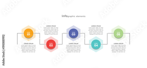 Presentation business abstract background infographic template colorful
