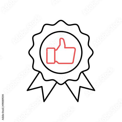 Credibility icon, isolated on white background.