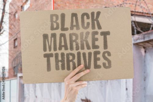 Canvas Print "Black Market Thrives" Illegal trade flourishes during conflict