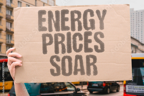 Fényképezés "Energy Prices Soar" Fuel costs spike due to conflict
