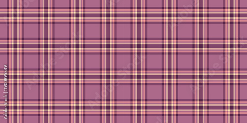 Robe texture background tartan, clan vector fabric pattern. Repeating textile check plaid seamless in pink and red colors.