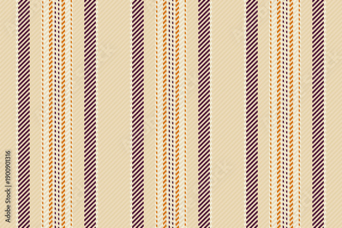 Designer seamless textile stripe, composition vector fabric texture. Panel vertical pattern background lines in light and dark colors.