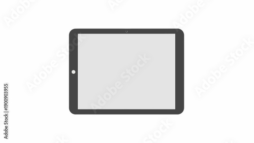 Modern Digital Tablet with Blank Screen.