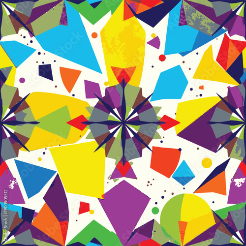 Flat design stained glass background