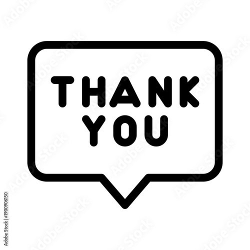 thank you line icon