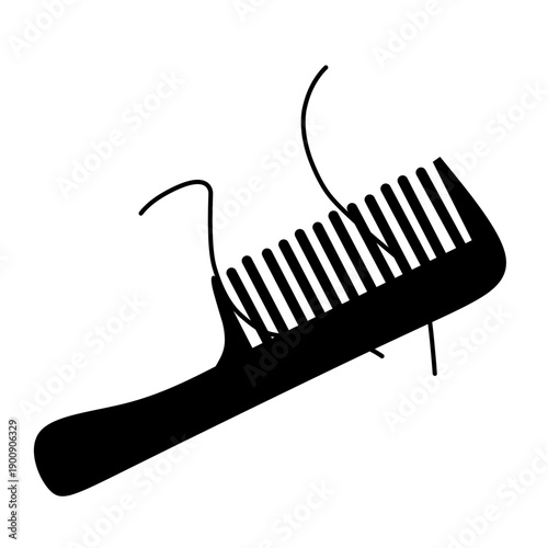 Comb and hair loss vector
