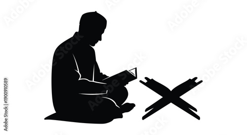 Ramadan Mosque Silhouette Wall Art Design