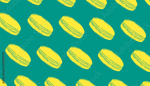 macaron colored background pattern. colorless doodle macro on pattern background. French macaron plural colored background pattern. dessert food macarons pattern.