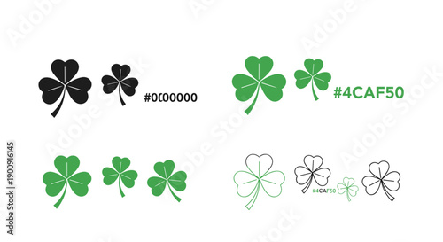 Decorative Clover and Shamrock Garland Designs