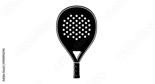 Simple Padel Racket Icon for Minimalist Sports Design