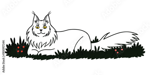 Stylish Orange Cat in a Leopard Print Bucket Hat Digital Illustration Art