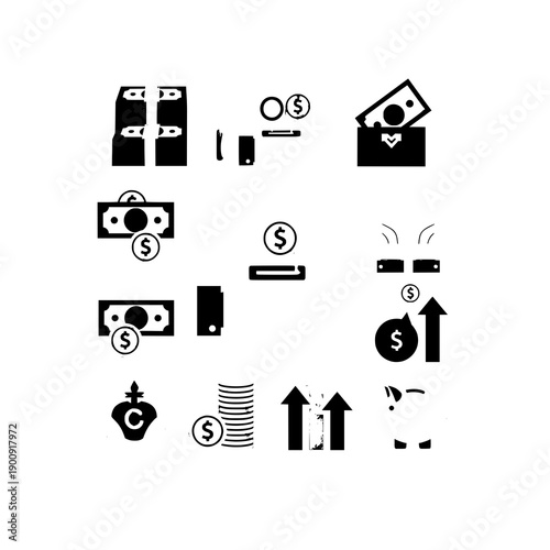 Flat Financial Fundraising Logo Icon Vector for Branding